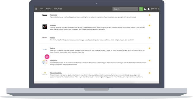 A laptop open describing how see AssessFirst on the interface